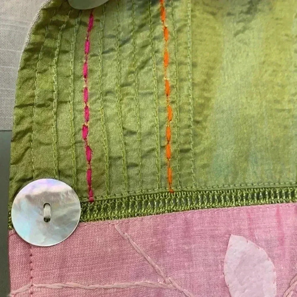 Parsley & sage cotton/silk embellished and embroidered light weight jacket - Picture 8 of 10